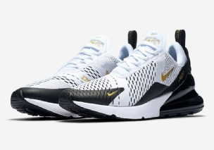 Nike Air Max 270 Férfi Futó Fehér / Metál Arany / Fekete
