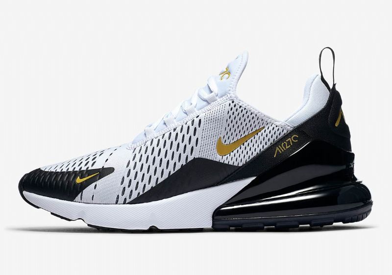 Nike Air Max 270 Férfi Futó Fehér / Metál Arany / Fekete