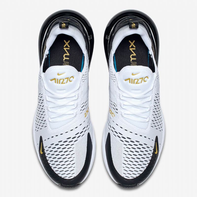 Nike Air Max 270 Férfi Futó Fehér / Metál Arany / Fekete