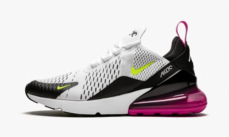 Nike Air Max 270 Férfi / Női Futó Fehér / Volt-fekete-lézer Fukszia
