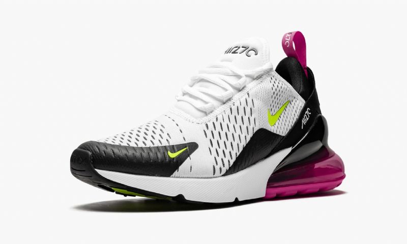 Nike Air Max 270 Férfi / Női Futó Fehér / Volt-fekete-lézer Fukszia