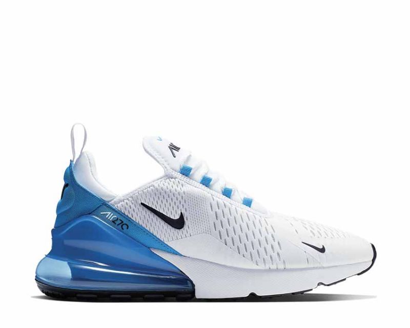 Nike Air Max 270 Fotó Kék Férfi Futó Fehér / Fekete-fotó Kék-tiszta Platina