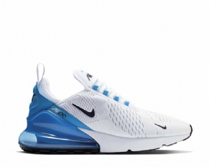 Nike Air Max 270 Fotó Kék Férfi Futó Fehér / Fekete-fotó Kék-tiszta Platina