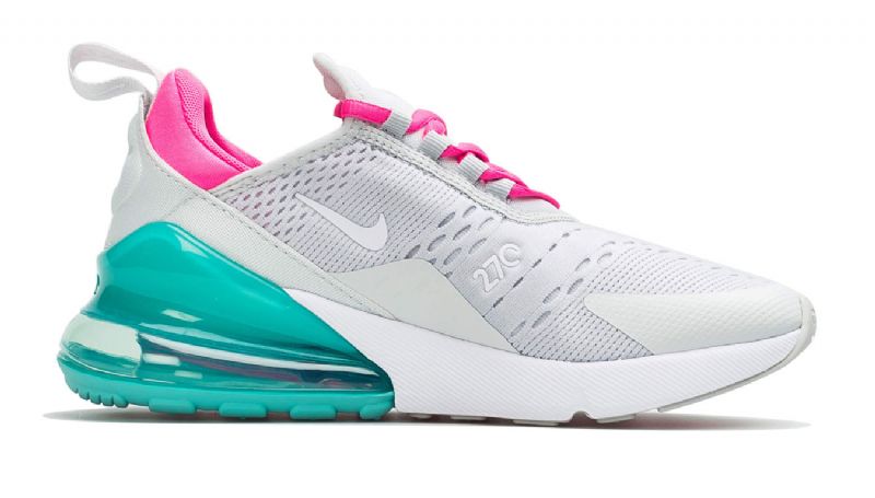 Nike Air Max 270 Női Futó Tiszta Platina / Fehér-rózsaszín Robbanás