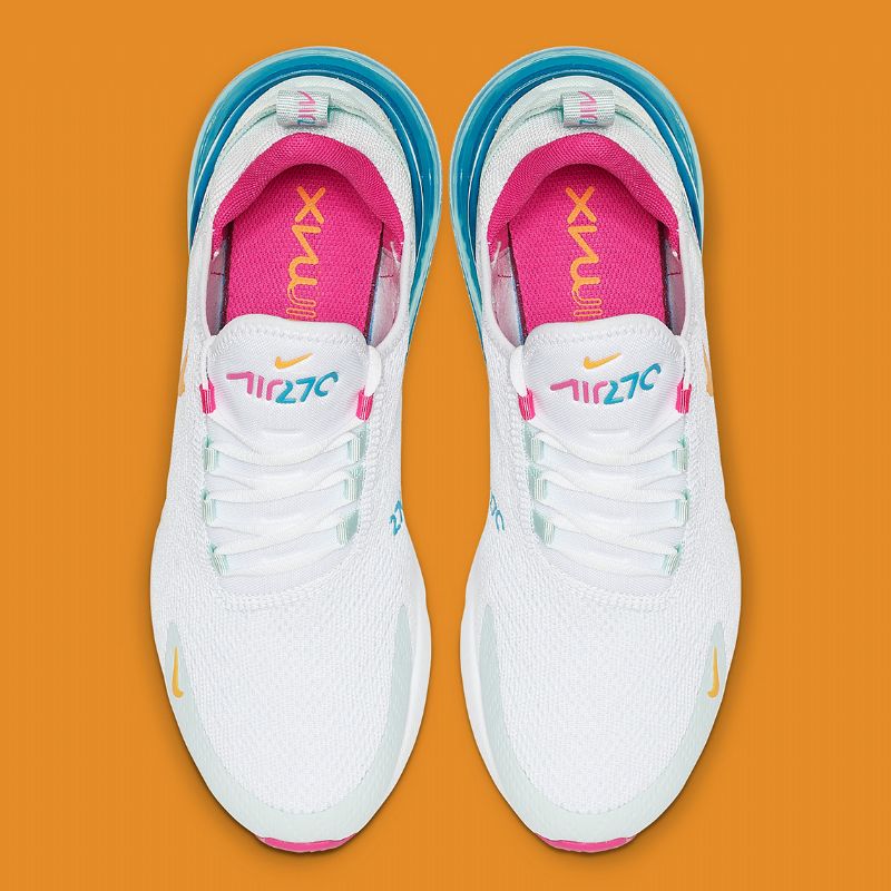 Nike Air Max 270 Pasztell Női Futó Fehér / Lézeres Fukszia-kék Árnyalatú-kék Düh