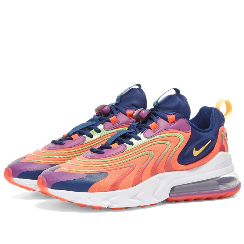 Nike Air Max 270 React Eng Férfi Futó Karmazsin Narancssárga/lila