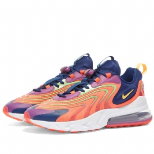 Nike Air Max 270 React Eng Férfi Futó Karmazsin Narancssárga/lila
