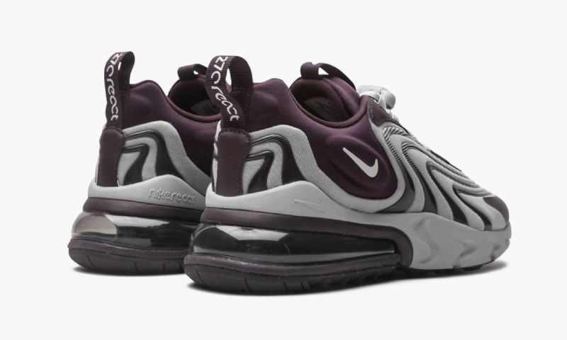 Nike Air Max 270 React Eng Női Futófény Füstszürke / Bordó - Hamvas