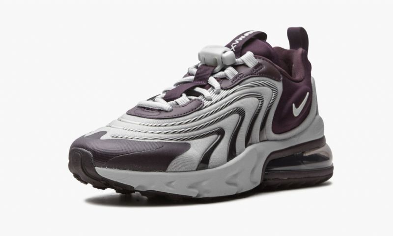 Nike Air Max 270 React Eng Női Futófény Füstszürke / Bordó - Hamvas