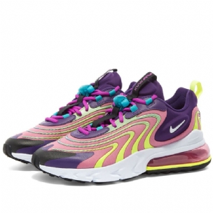 Nike Air Max 270 React Eng Női Run Padlizsán Flamingó Lila