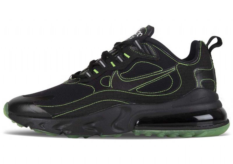 Nike Air Max 270 React Férfi Feketén / Fekete-elektromos Zöld Futás