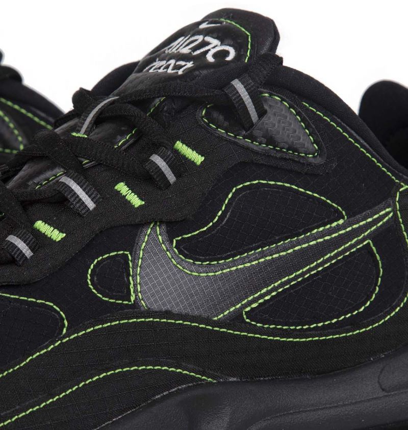 Nike Air Max 270 React Férfi Feketén / Fekete-elektromos Zöld Futás