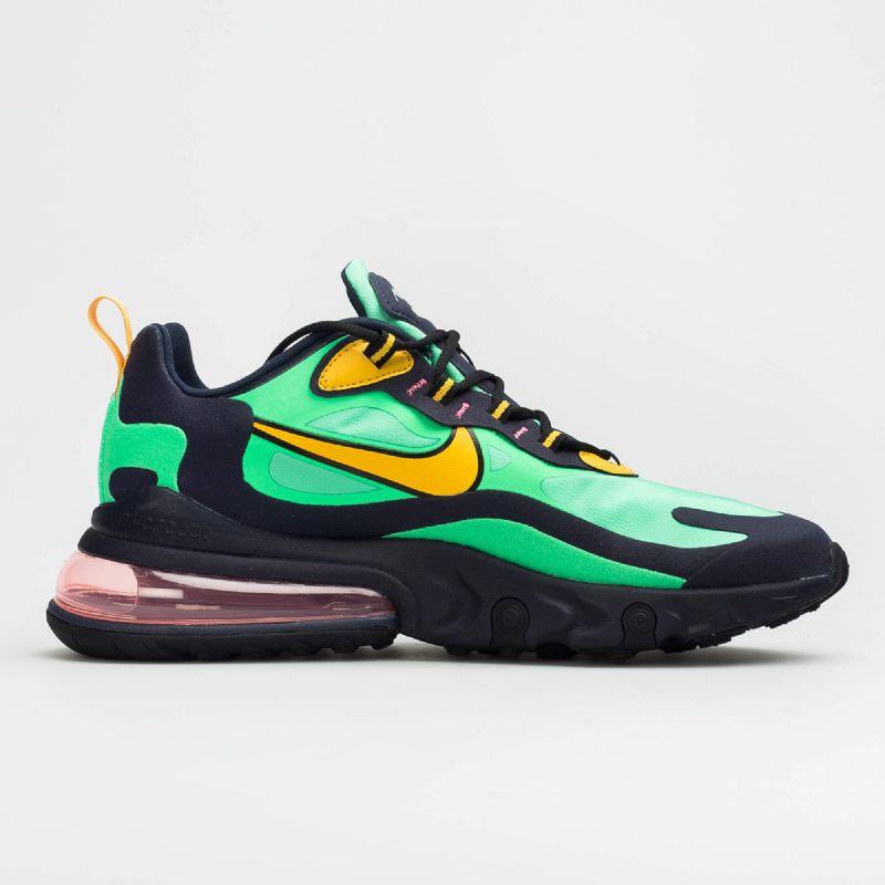 Nike Air Max 270 React Férfi Futó Elektrozöld/sárga Okker-obszidián