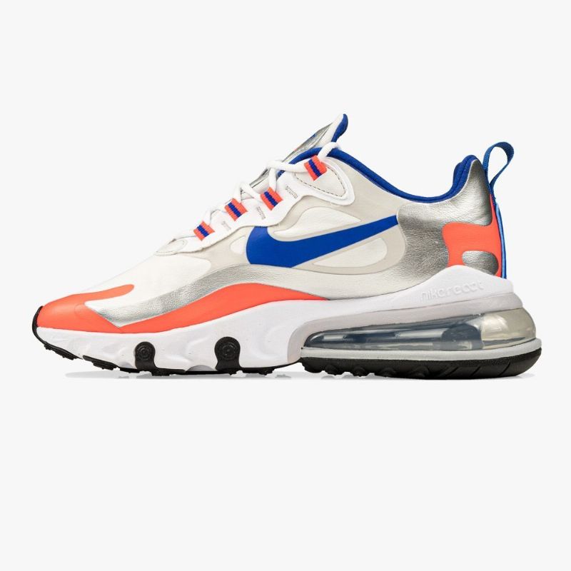 Nike Air Max 270 React Férfi Futó Fehér / Ezüst / Kék / Rózsaszín