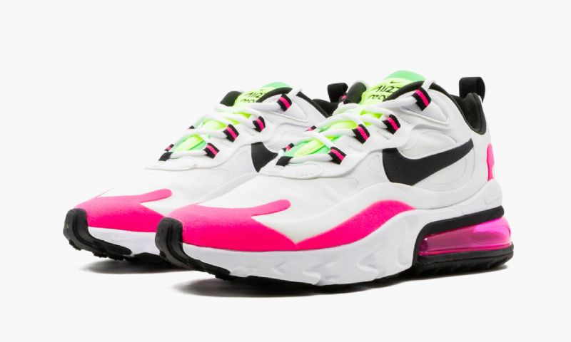 Nike Air Max 270 React Férfi Futó Fehér / Rózsaszín / Fekete / Zöld