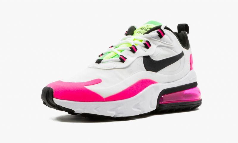 Nike Air Max 270 React Férfi Futó Fehér / Rózsaszín / Fekete / Zöld