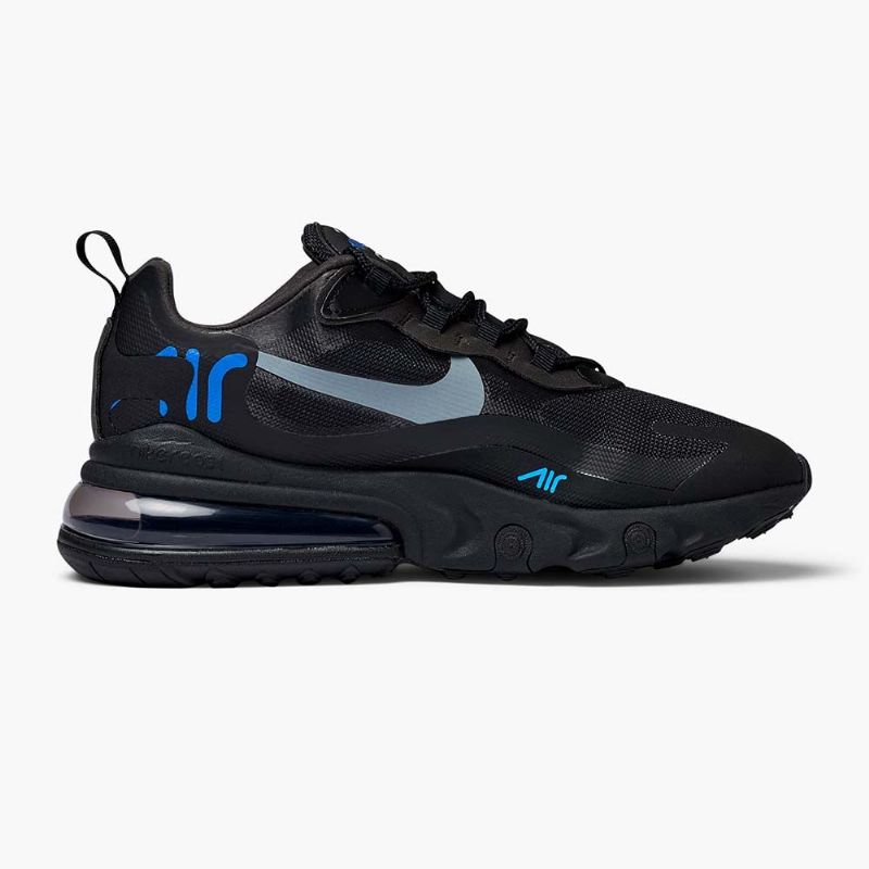 Nike Air Max 270 React Férfi Futó Fekete / Kék Solid / Hyper Royal / Cool Szürke