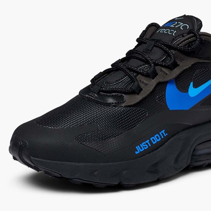 Nike Air Max 270 React Férfi Futó Fekete / Kék Solid / Hyper Royal / Cool Szürke