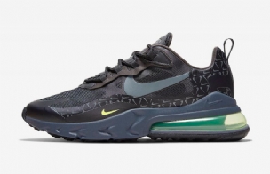 Nike Air Max 270 React Férfi Futó Fekete / Wolf Szürke-zöld Volt