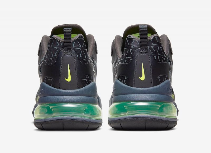Nike Air Max 270 React Férfi Futó Fekete / Wolf Szürke-zöld Volt