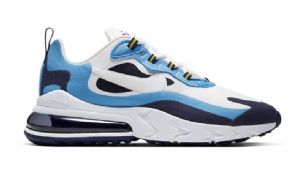 Nike Air Max 270 React Férfi / Női Futó Fehér / Midnight Sötétkék / Egyetemi Kék /