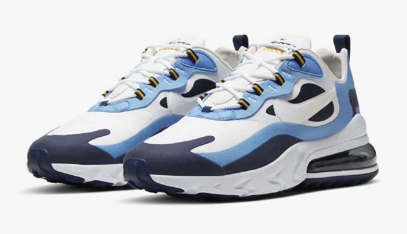 Nike Air Max 270 React Férfi / Női Futó Fehér / Midnight Sötétkék / Egyetemi Kék /