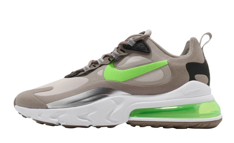 Nike Air Max 270 React Férfi / Női Futó Hold Részecske / Electro Zöld
