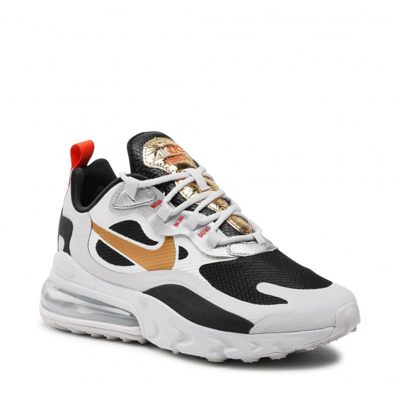 Nike Air Max 270 React Férfi / Női Futó Nagy Szürke / Metál Arany-fekete
