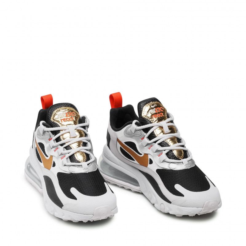 Nike Air Max 270 React Férfi / Női Futó Nagy Szürke / Metál Arany-fekete