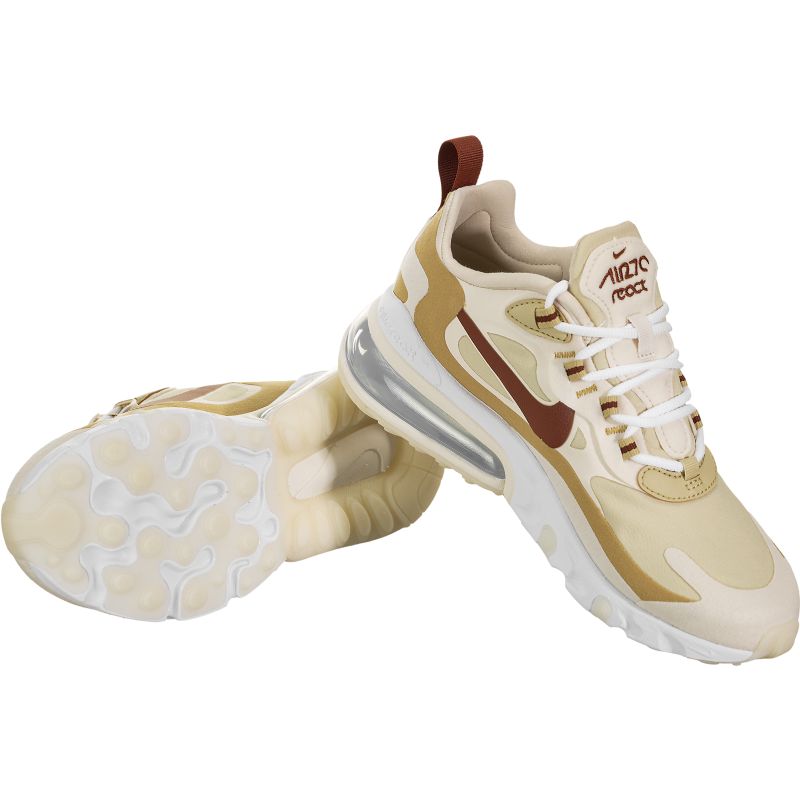 Nike Air Max 270 React Férfi / Női Futócsapat Arany / Cinnamon-club Gold-pale Ivory