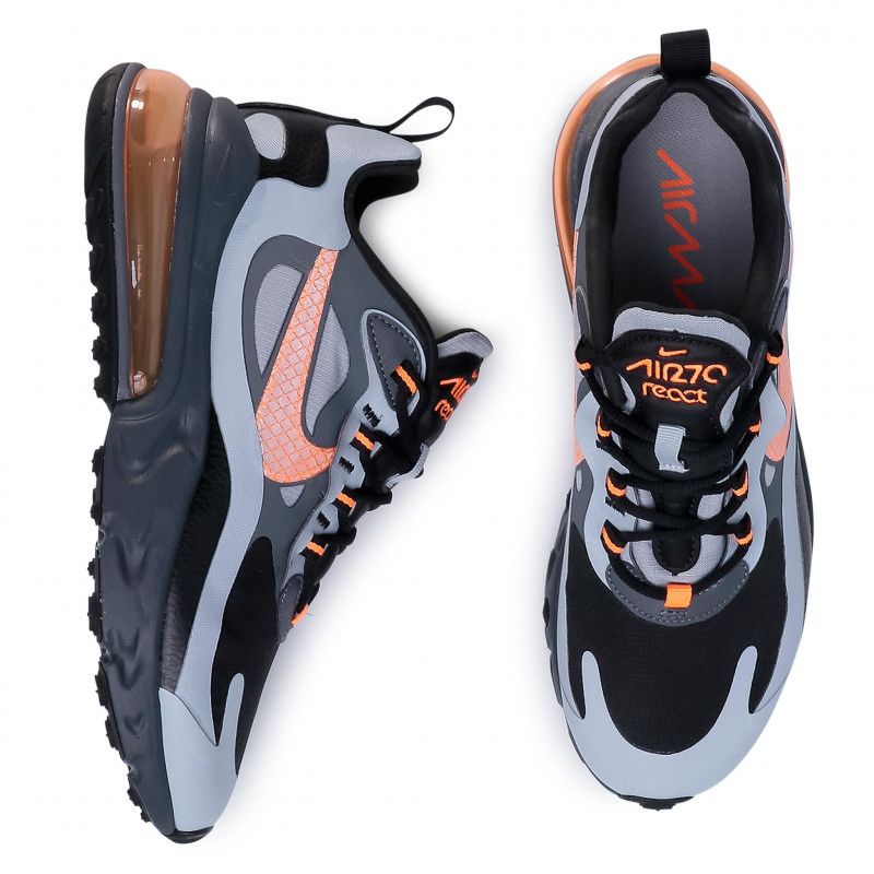 Nike Air Max 270 React Férfi Running Wolf Szürke / Total Narancs / Fekete