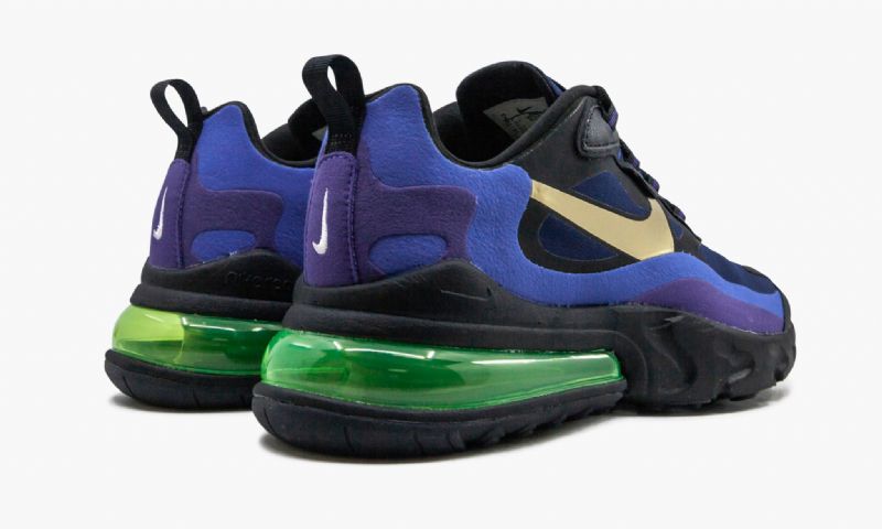 Nike Air Max 270 React Heavy Metal Férfi Feketén Futó / Egyetemi Arany