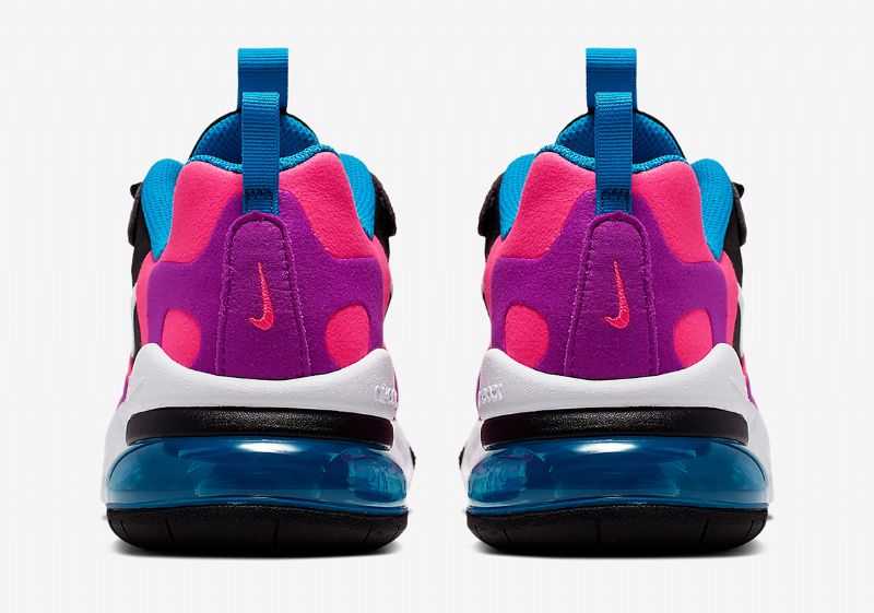 Nike Air Max 270 React Hiperrózsaszín Női Futó Fekete / Fehér-hiperrózsaszín-élénk Lila