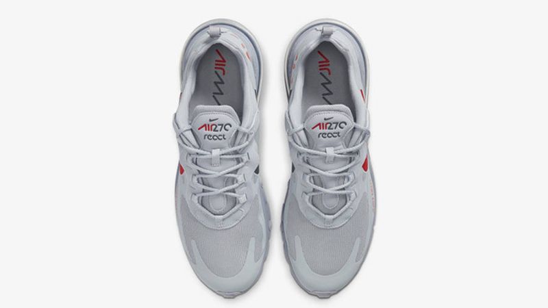 Nike Air Max 270 React Hyper Crimson Női Futó Farkasszürke / Crimson-egyetem Vörös