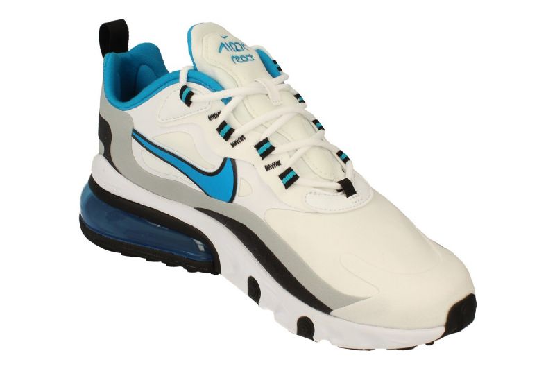 Nike Air Max 270 React Laser Kék Férfi Futó Fehér / Farkasszürke / Fekete / Lézerkék