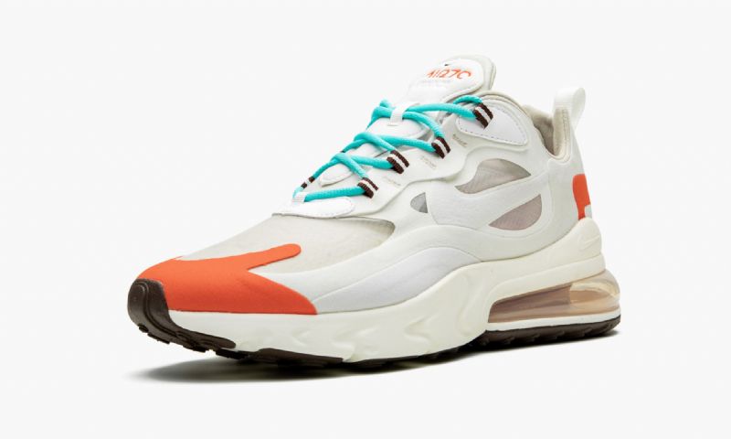 Nike Air Max 270 React Marathon Férfi / Női Futó Világos Bézs Kréta / Narancs