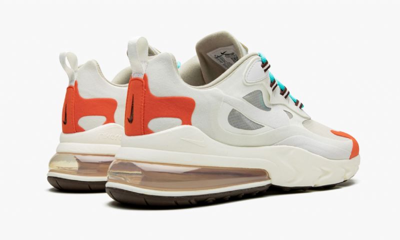 Nike Air Max 270 React Marathon Férfi / Női Futó Világos Bézs Kréta / Narancs
