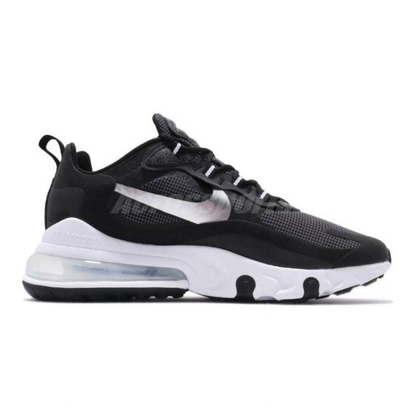 Nike Air Max 270 React Metál Ezüst Férfi Futó Fekete / Ezüst-fehér