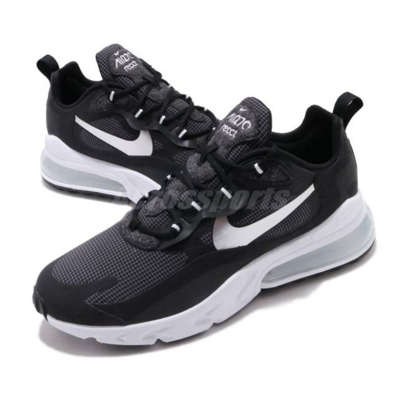 Nike Air Max 270 React Metál Ezüst Férfi Futó Fekete / Ezüst-fehér