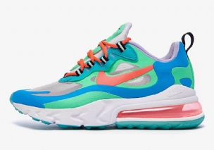 Nike Air Max 270 React Női Futó Electro Zöld / Vaku Bíborkék Lagúna