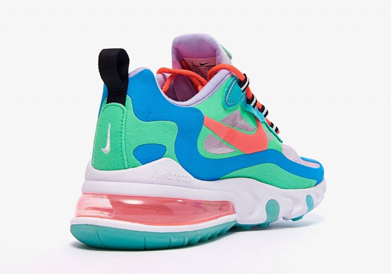 Nike Air Max 270 React Női Futó Electro Zöld / Vaku Bíborkék Lagúna