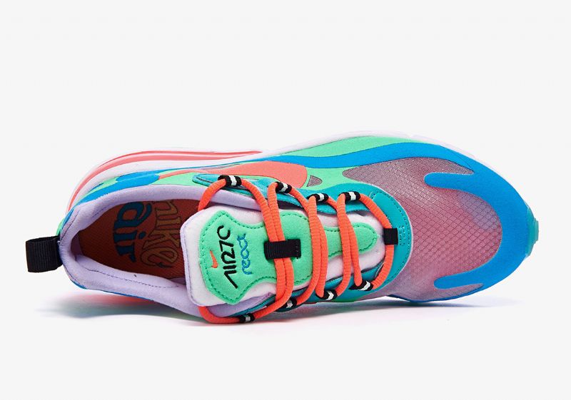 Nike Air Max 270 React Női Futó Electro Zöld / Vaku Bíborkék Lagúna