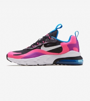 Nike Air Max 270 React Női Futó Fekete/fehér-hiperrózsaszín-élénk Lila
