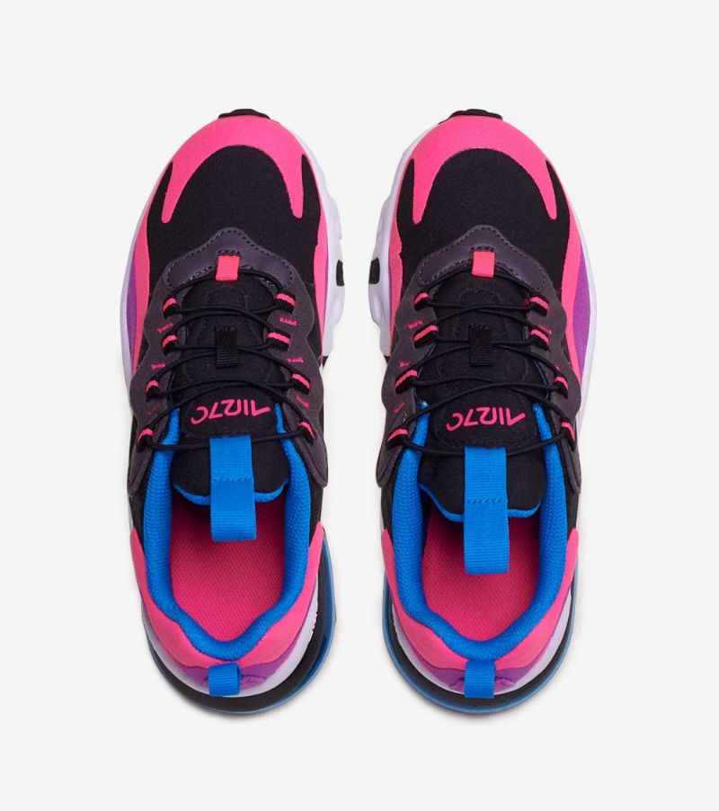 Nike Air Max 270 React Női Futó Fekete/fehér-hiperrózsaszín-élénk Lila