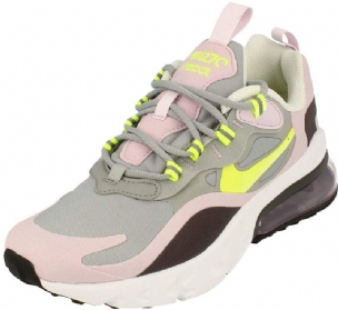 Nike Air Max 270 React Női Futó Részecskeszürke / Jeges Lila / Off Noir / Citromméreg