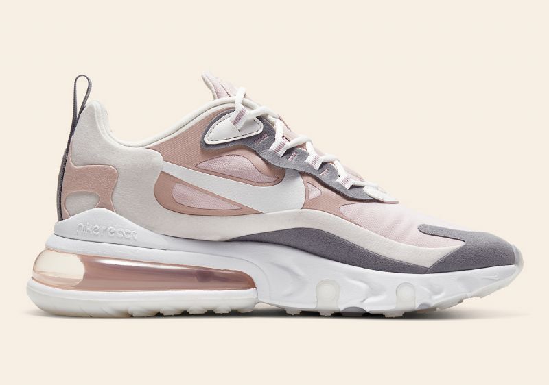 Nike Air Max 270 React Női Futó Szilva Kréta / Kőmályva / Füstös Szürke / Csúcsfehér