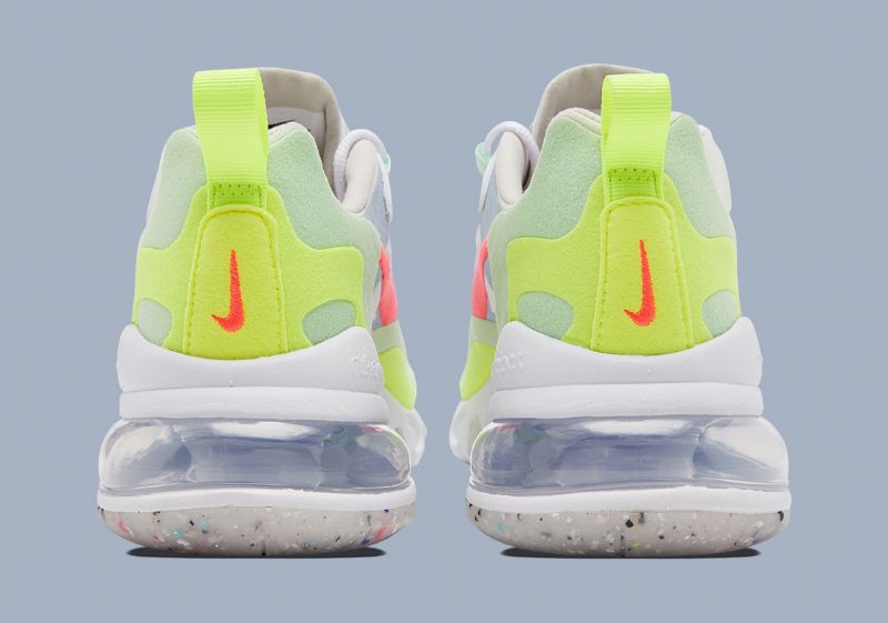Nike Air Max 270 React Női Running Fehér / Flash Crimson / Cucumber Zöld