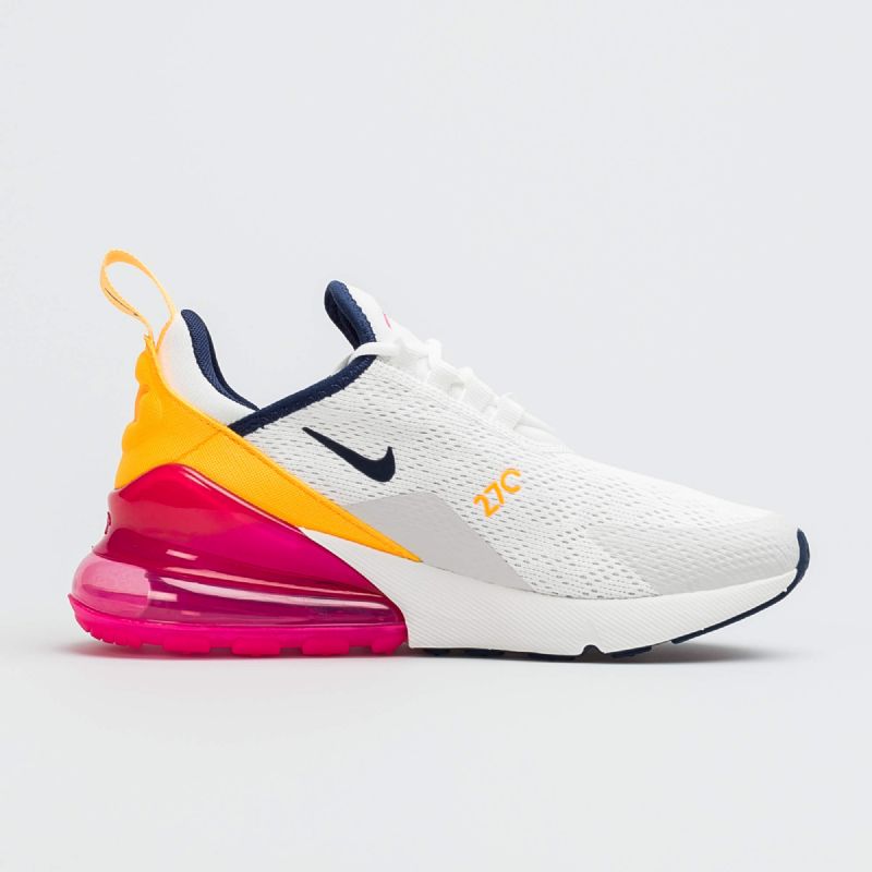 Nike Air Max 270 React Női Running Summit Fehér / Midnight Sötétkék-laser Fukszia