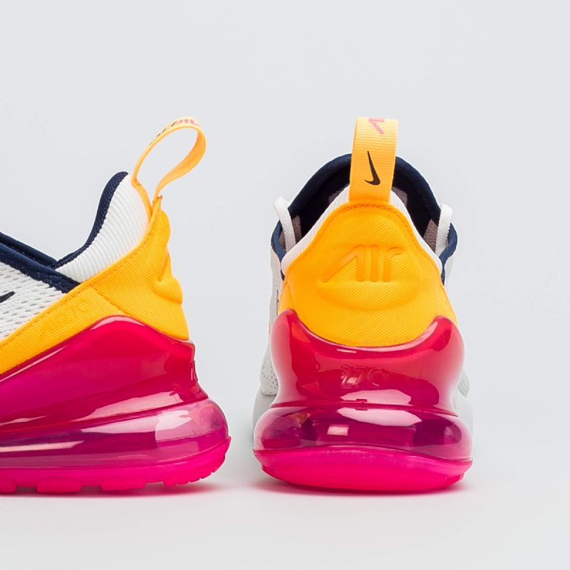 Nike Air Max 270 React Női Running Summit Fehér / Midnight Sötétkék-laser Fukszia