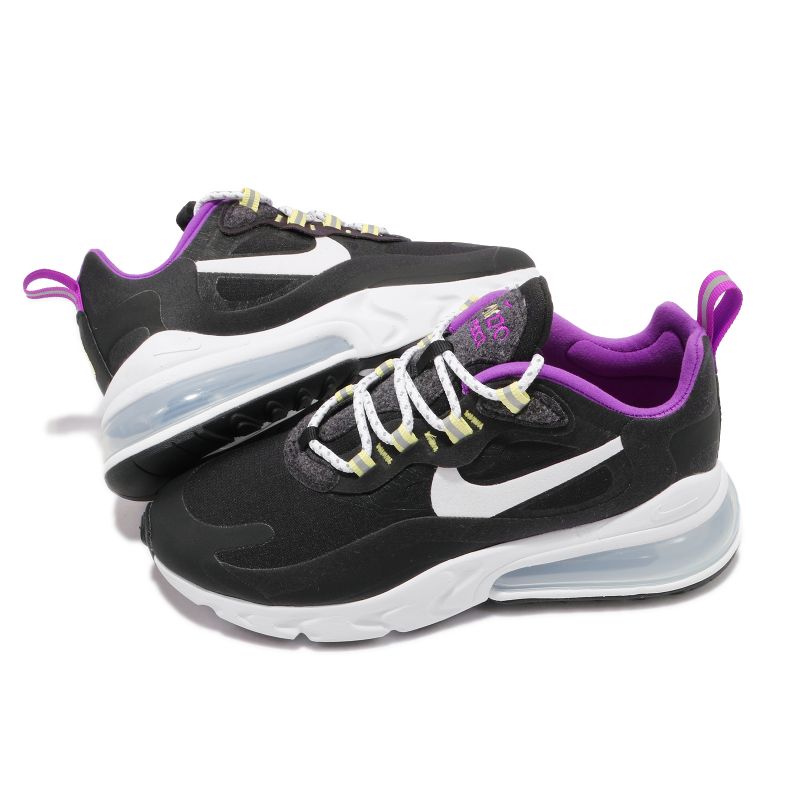 Nike Air Max 270 React See Férfi Futó Fekete / Élénk Lila / Fehér